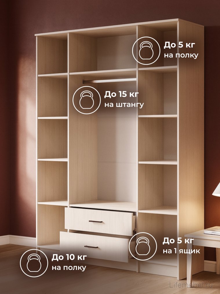 Шкаф Валетта ясень анкор светлый