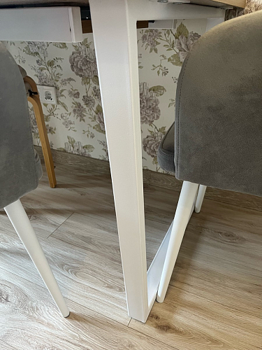 Деревянный стол Лота Лофт 120х75 белый матовый / дуб крафт золотой фото покупателя 290