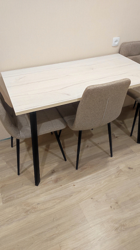 Стол Тринити Лофт 140 25 мм дуб делано темный / белый фото покупателя 217