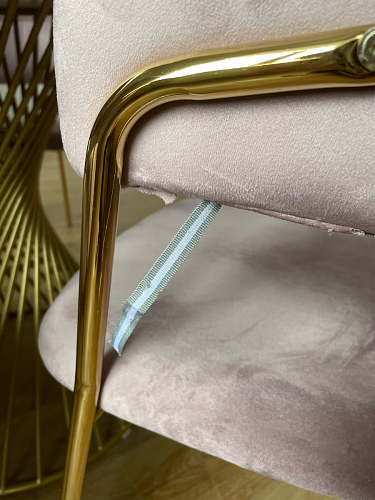 Стул на металлокаркасе Kamelia темно-серый / золотой фото покупателя 71