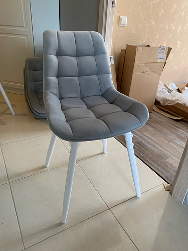 Стул на металлокаркасе Челси бежевый / белый каркас фото покупателя 162