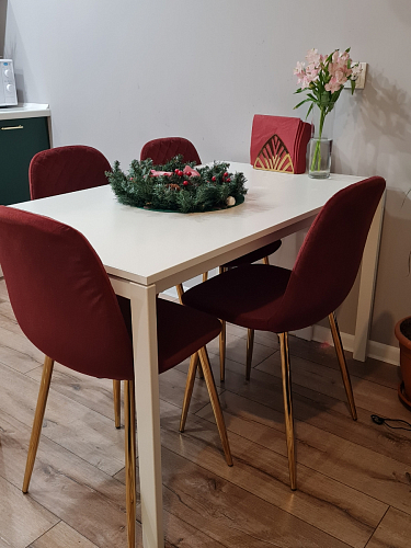 Стул на металлокаркасе Dabl wine red фото покупателя 92