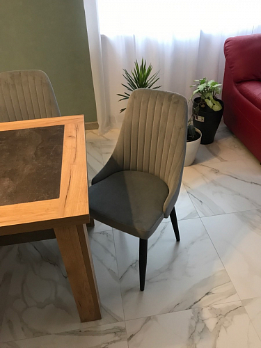 Стул на металлокаркасе Kora dark gray / black фото покупателя 133