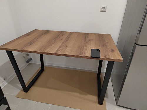 Деревянный стол Лота Лофт 120x75 дуб крафт табачный / черный матовый фото покупателя 888