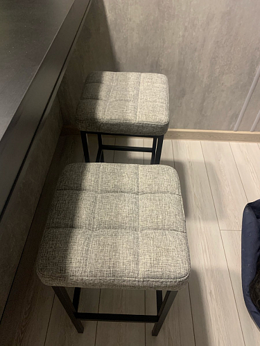 Барный стул Лофт ткань канди грей / черный матовый фото покупателя 320