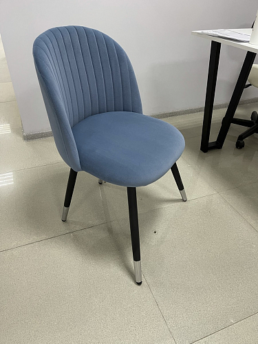 Стул на металлокаркасе Gabi 1 light purple / black / gold фото покупателя 162