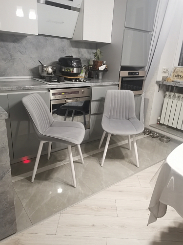 Стул на металлокаркасе Седа К латте / черный фото покупателя 4