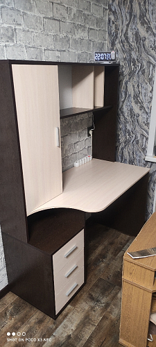 Компьютерный стол КСТ-16 левый дуб сонома / белый фото покупателя 13