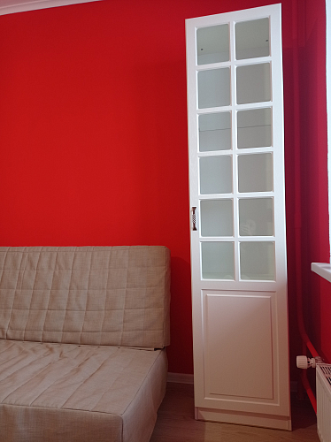 Шкаф Ливерпуль с зеркалом белый / ясень ваниль фото покупателя 3