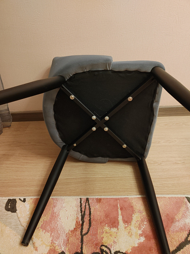 Стул на металлокаркасе Kora dark gray / black фото покупателя 79