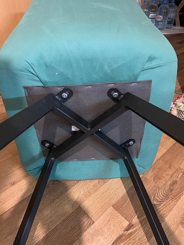 Стул на металлокаркасе Чилли К темно-серый (velutto 32) / черный фото покупателя 187