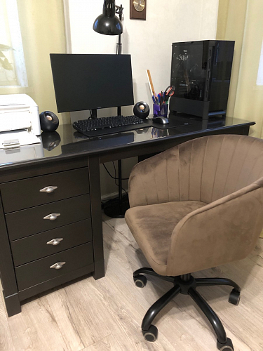 Компьютерное кресло Тибо светло-коричневый / белый фото покупателя 85