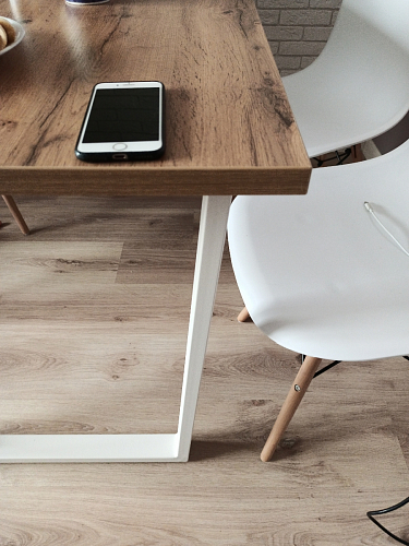 Деревянный стол Лота Лофт 140х80 дуб крафт табачный / черный матовый фото покупателя 80