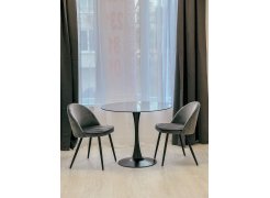 Стеклянный стол Tulip 90 black фото покупателя 24