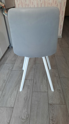 Стул на металлокаркасе Чилли синяя ткань / белый фото покупателя 815