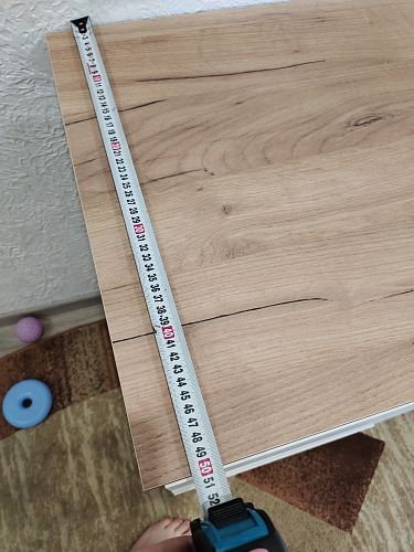 Письменный стол Элла ПС 02 белый / дуб крафт золото фото покупателя 4