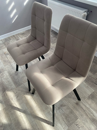 Стул на металлокаркасе Чилли синяя ткань / белый фото покупателя 1436