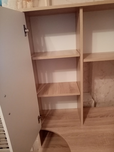 Стол компьютерный КСТ-16 бетон / белый фото покупателя 62