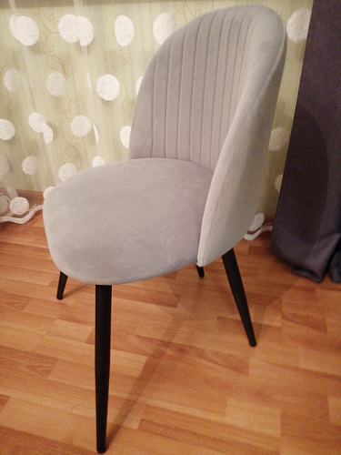 Стул на металлокаркасе Gabi 1 light blue / black / gold фото покупателя 836