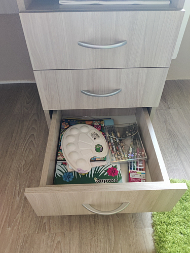 Стол письменный Бриз МДФ волна лайм / ясень светлый фото покупателя 174