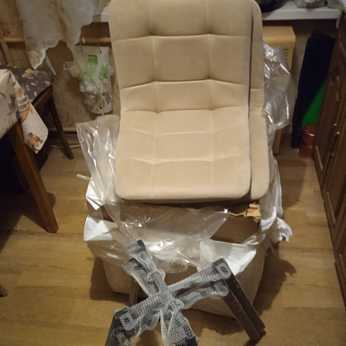 Стул на металлокаркасе Чилли К светло-серый велюр / черный каркас фото покупателя 1204