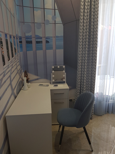 Стул на металлокаркасе Gabi 1 line light blue / black фото покупателя 201