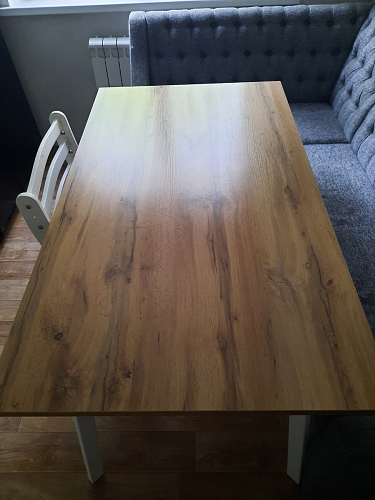 Стол Тринити Лофт 120 32 мм дуб галифакс табако / черный матовый фото покупателя 460