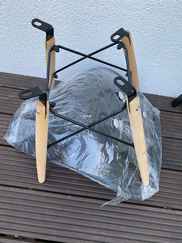 Пластиковый стул Eames PC-015 серо-голубой / дерево фото покупателя 385