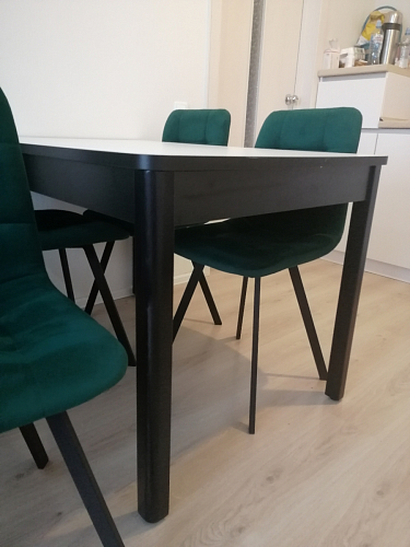 Стул на металлокаркасе Чилли черный / зеленый фото покупателя 1483