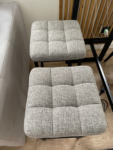 Барный стул Лофт микровелюр катания блэк / черный матовый фото покупателя 294