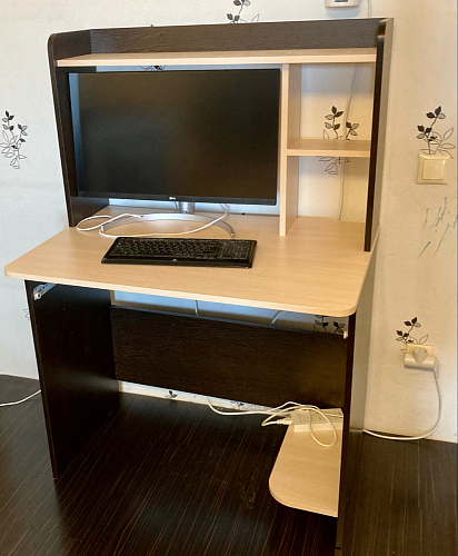 Компьютерный стол Грета-2 белый / дуб крафт золотой фото покупателя 12