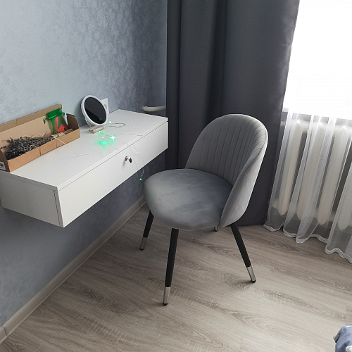 Стул на металлокаркасе Gabi gray / black фото покупателя 682