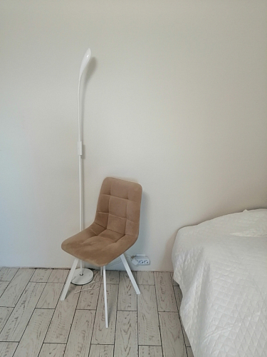 Стул на металлокаркасе Чилли синяя ткань / белый фото покупателя 842