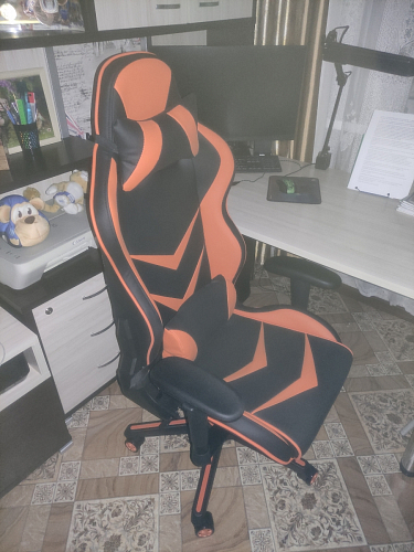 Компьютерное кресло Racer черное / оранжевое фото покупателя 43