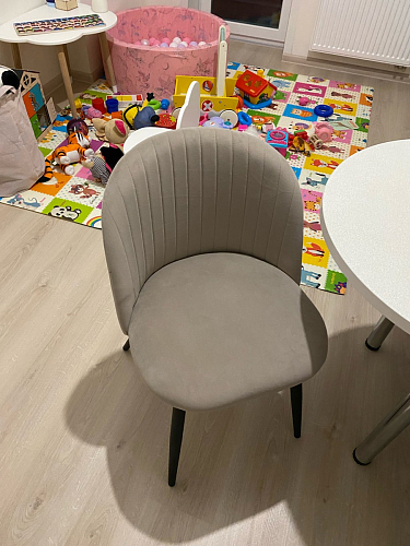 Стул на металлокаркасе Gabi 1 beige / black фото покупателя 659