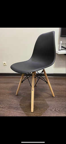 Пластиковый стул Eames PC-015 серо-голубой / дерево фото покупателя 79
