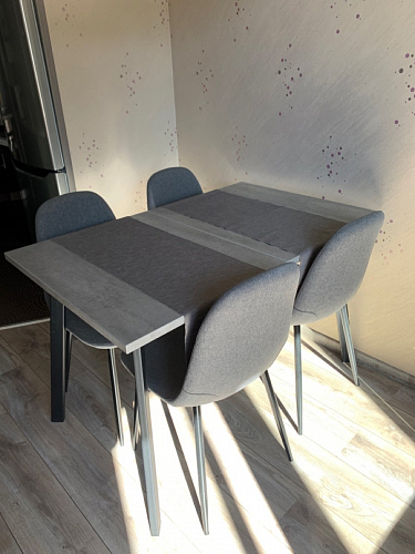 Стол раскладной Колон Лофт 120 32 мм дуб галифакс табако / черный матовый фото покупателя 69