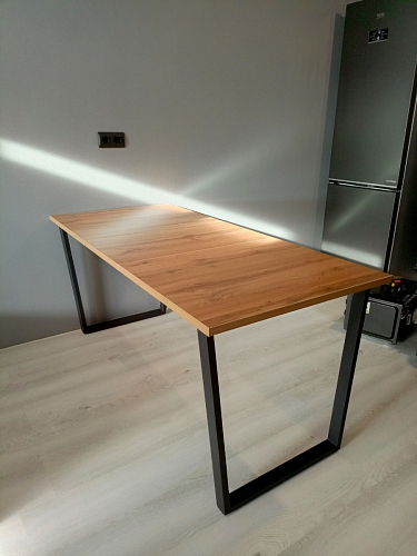 Деревянный стол Лота Лофт 120х75 белый матовый / дуб крафт золотой фото покупателя 713