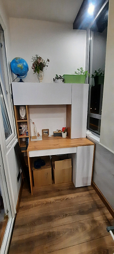 Письменный стол Комфорт 12.71 дуб золотой craft / белая аляска  - Уцененный экземпляр фото покупателя 156