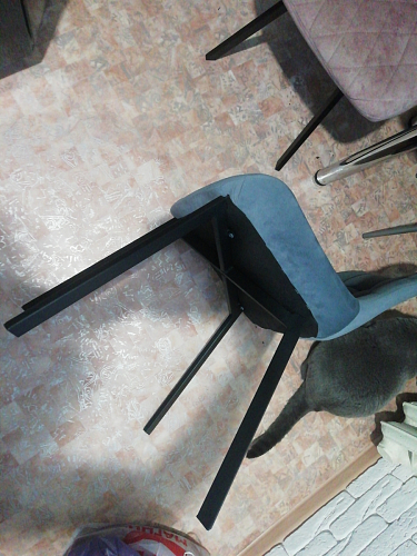 Стул на металлокаркасе Челси велюр коричневый / черный каркас фото покупателя 184