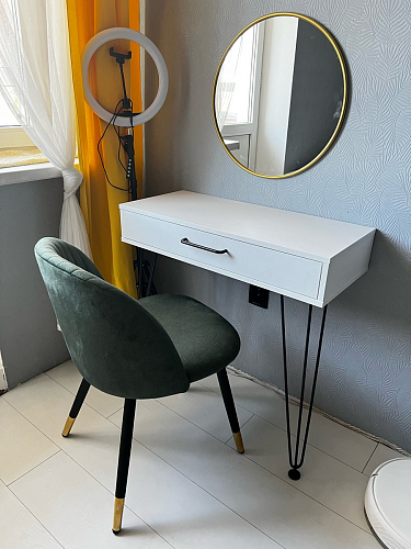 Стул на металлокаркасе Gabi latte / gold / black фото покупателя 11