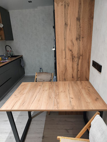 Стол Лота Лофт 140 25 мм черный матовый / бетон фото покупателя 761