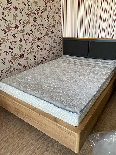 Двуспальная кровать Клауд 160х200 парящая дуб крафт золотой / антрацит фото покупателя 250