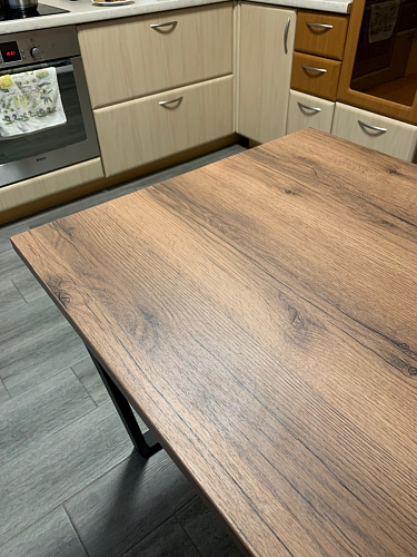 Деревянный стол Лота Лофт 140х80 черный матовый / бетон светлый фото покупателя 589