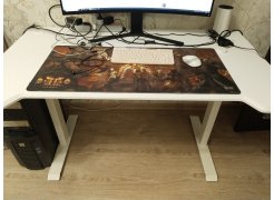 Компьютерный стол Маркос 140х80 зеленый / черный фото покупателя 17