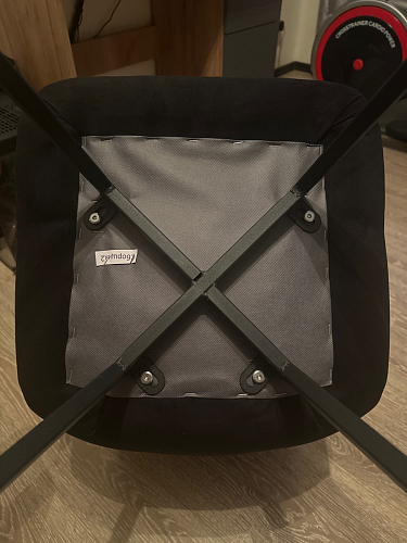 Стул на металлокаркасе Чилли синяя ткань / белый фото покупателя 352