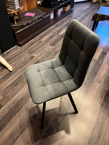 Стул на металлокаркасе Чилли черный / голубой фото покупателя 1392