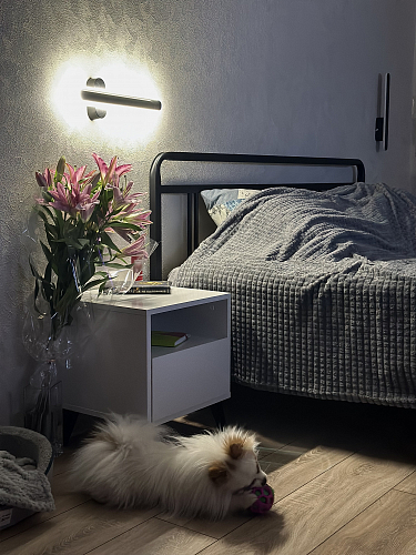 Двуспальная кровать Рейк 160х200 черная фото покупателя 5