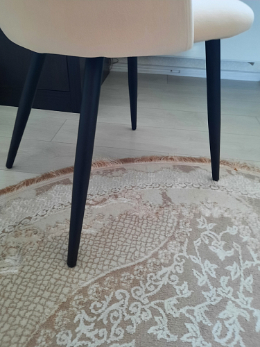 Стул на металлокаркасе Gabi 1 light purple / black / gold фото покупателя 315