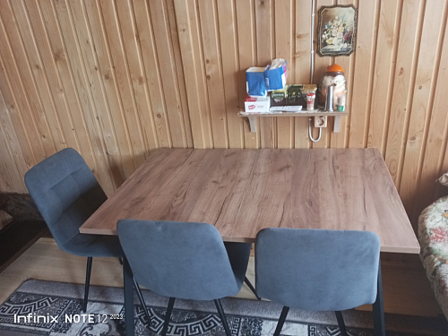 Стол Тринити Лофт 120 32 мм дуб галифакс табако / черный матовый фото покупателя 397